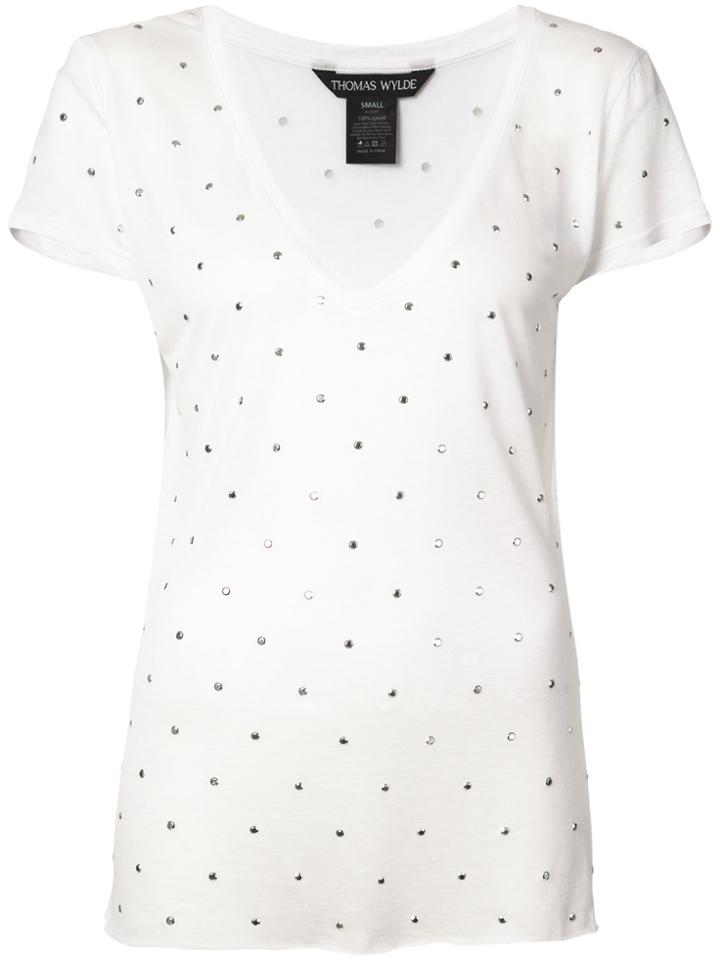 Thomas Wylde Sweetgum V-neck T-shirt - White