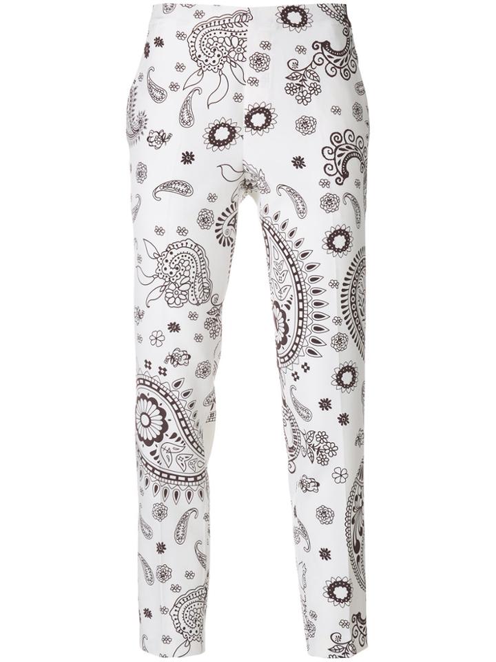 Hemisphere Paisley Print Trousers - White