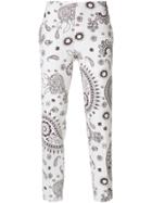 Hemisphere Paisley Print Trousers - White
