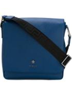 Versace Medusa Shoulder Bag, Men's, Blue, Leather
