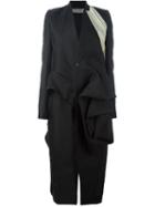 Rick Owens 'candy' Sculptural Coat, Women's, Size: 42, Black, Silk/cupro/cotton