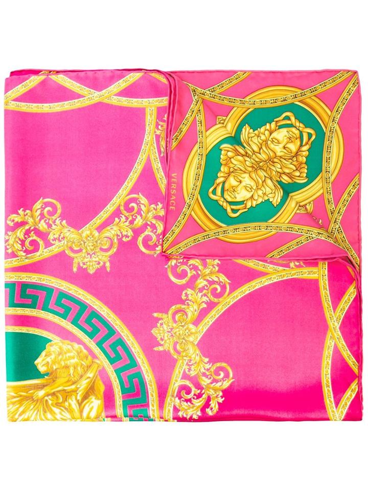 Versace Medusa Print Foulard - Pink