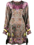 Etro - Paisley Print Mini Dress - Women - Cotton/polyester/acetate/viscose - 46, Brown, Cotton/polyester/acetate/viscose