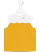 Hucklebones London - Scalloped Shell Top - Kids - Cotton/polyester - 4 Yrs, Yellow/orange