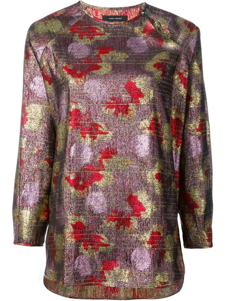 Isabel Marant Longsleeved Lurex Top, Women's, Size: 38, Pink/purple, Silk/lurex