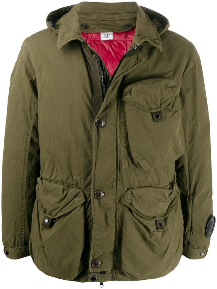 Cp Company 50 Fill Goggle Hooded Utility Jacket - Green