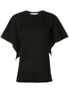 Le Ciel Bleu Flared Short-sleeve Top - Black