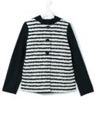 Herno Kids - Teen Striped Jacket - Kids - Cotton/acrylic/polyamide/other Fibers - 14 Yrs, Blue