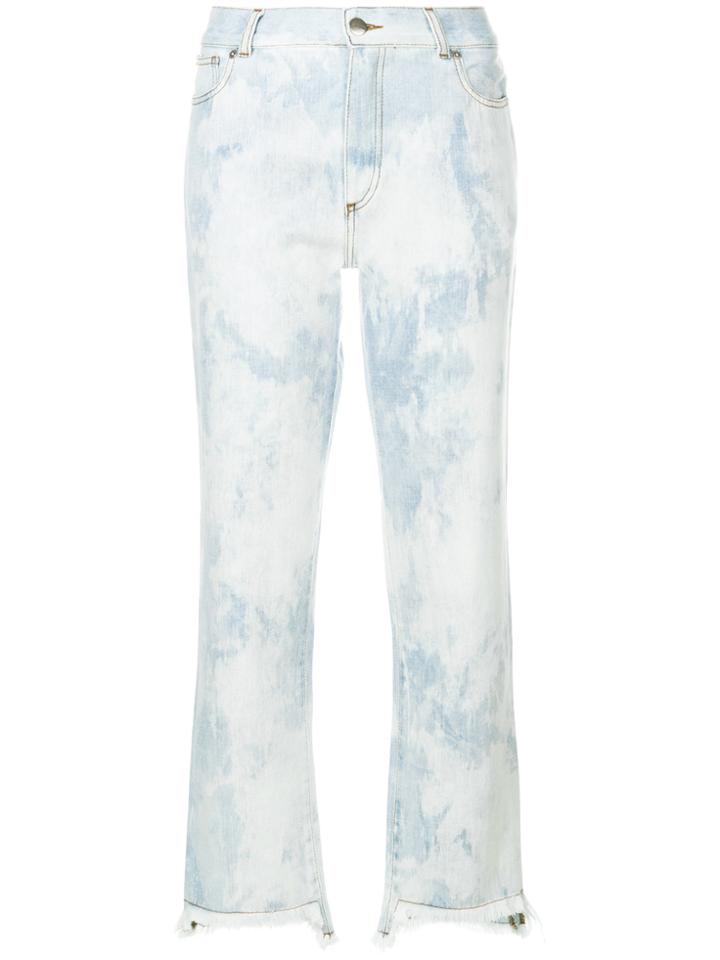 Each X Other Bleached Cropped Jeans - Blue