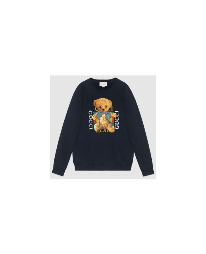 Fashion Concierge Vip Gucci - Logo Sweatshirt With Teddy Bear -