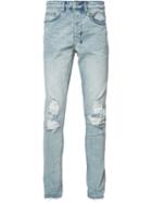 Ksubi Ripped Skinny Jeans, Men's, Size: 28, Blue, Cotton/spandex/elastane