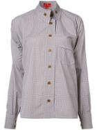 Vivienne Westwood - Asymmetric Button Shirt - Women - Cotton - 40, Brown, Cotton