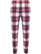 Boutique Moschino Checked Skinny Trousers - Red