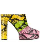 Casadei Snake Skin Mules - Pink
