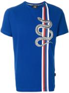 Cavalli Class Snake Print T-shirt - Blue