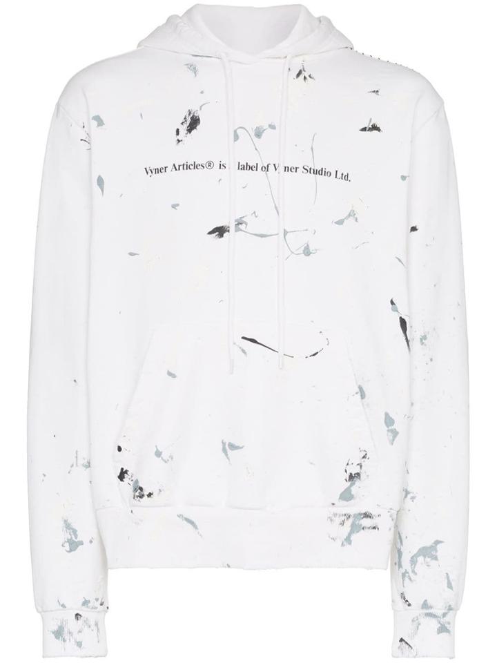 Vyner Articles Logo Print Hoodie - White Skull