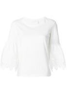 See By Chloé Embroidered Sleeve T-shirt - White
