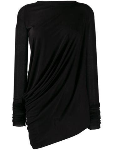 Rick Owens Lilies Draped Detail Top - Black