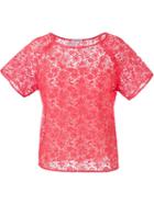 P.a.r.o.s.h. 'pansy' T-shirt, Women's, Size: Large, Pink/purple, Polyester/cotton