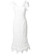 Shona Joy Broderie Anglaise Midi Dress - White
