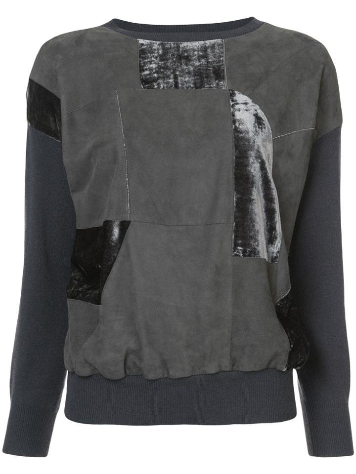 Fabiana Filippi Patchwork Sweater - Grey