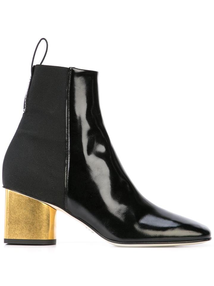 Proenza Schouler Metallic Heel Boot - Black