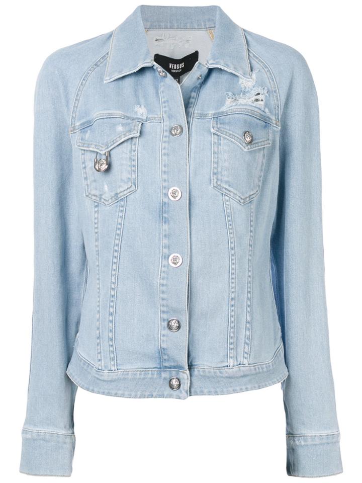 Versus Distressed Jacket - Blue