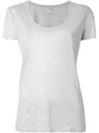 Majestic Filatures Scoop Neck T-shirt, Women's, Size: 4, Grey, Linen/flax/silk