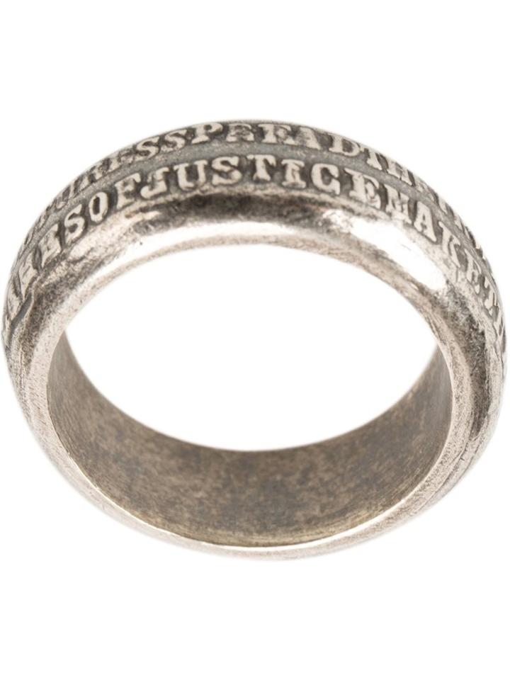 Tobias Wistisen Quote Ring, Adult Unisex, Size: 62, Metallic