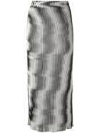 Issey Miyake Vintage Optical Pleated Skirt, Women's, Size: Small, Black