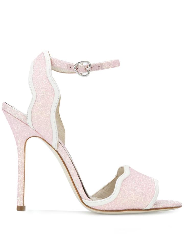 Francesca Bellavita Stardust Glitter Stiletto Sandals - Pink