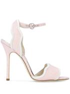 Francesca Bellavita Stardust Glitter Stiletto Sandals - Pink
