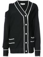 Monse Twisted Open Shoulder Cardigan - Black