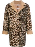 P.a.r.o.s.h. Leopard Pattern Coat - Nude & Neutrals
