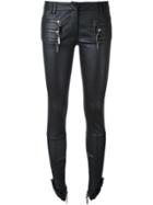 Thomas Wylde Zip Detail Leather Trousers - Black