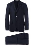 Lardini Two-piece Suit, Men's, Size: 52, Blue, Cotton/spandex/elastane/cupro/wool