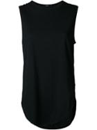 Bassike Scoop Hem Tank Top, Women's, Size: M, Black, Organic Cotton