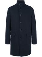 Loro Piana Band Collar Coat - Black