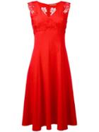 Ermanno Scervino Flared Dress, Women's, Size: 44, Red, Elastodiene/polyester/viscose/polyamide