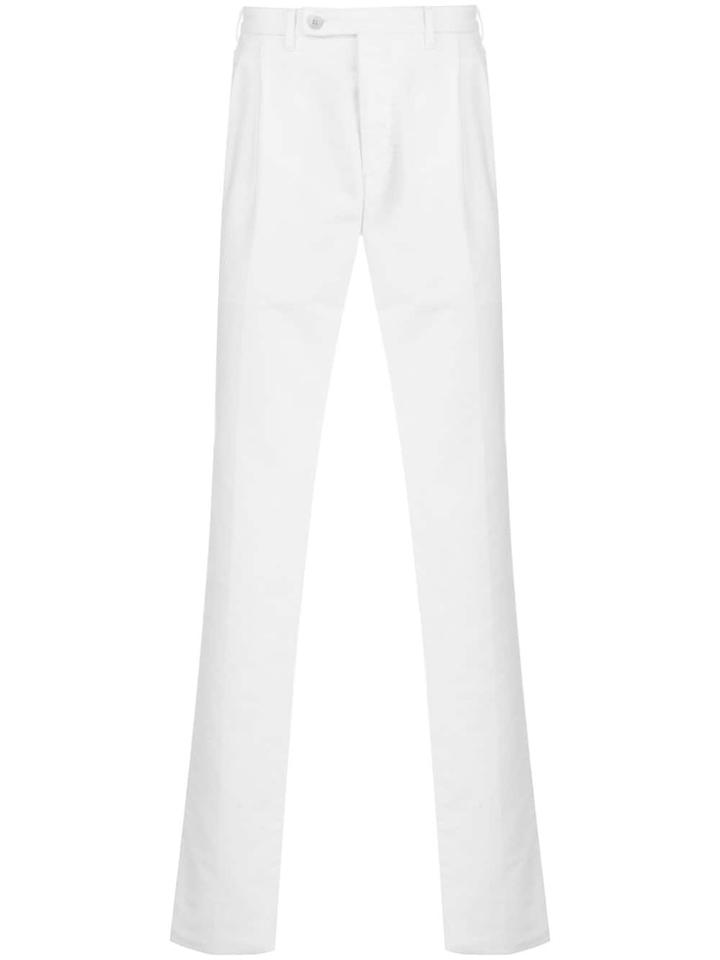 Gabriele Pasini Creased Straight Let Trousers - White
