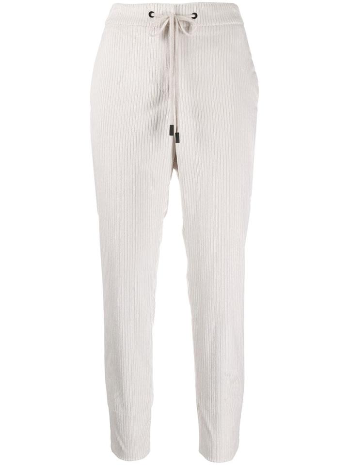 Peserico French Corduroy Cropped Trousers - White