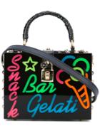 Dolce & Gabbana Embellished Dolce Tote, Women's, Black, Calf Leather/plexiglass