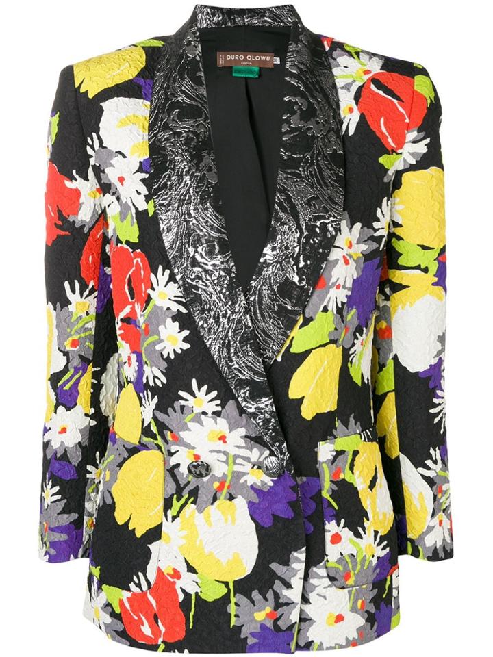 Duro Olowu Floral Print Blazer - Black