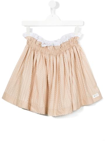 No21 Kids - Star Print Full Skirt - Kids - Cotton - 14 Yrs, Girl's, Nude/neutrals
