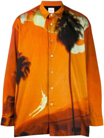 Paul Smith 'paul's Photo' Print Shirt - Orange