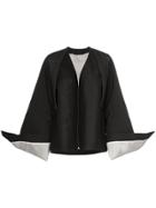 Rick Owens Oversized Cuff Cotton Blend Kimono Jacket - Black