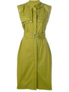 Proenza Schouler Belted Trench Dress - Green