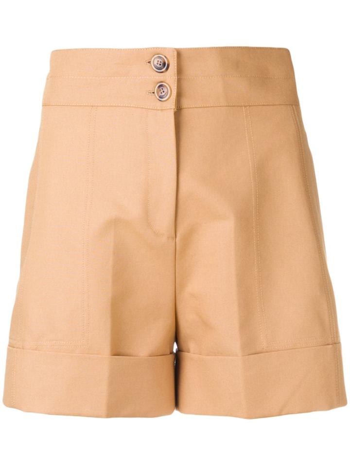 Twin-set High-rise Shorts - Neutrals