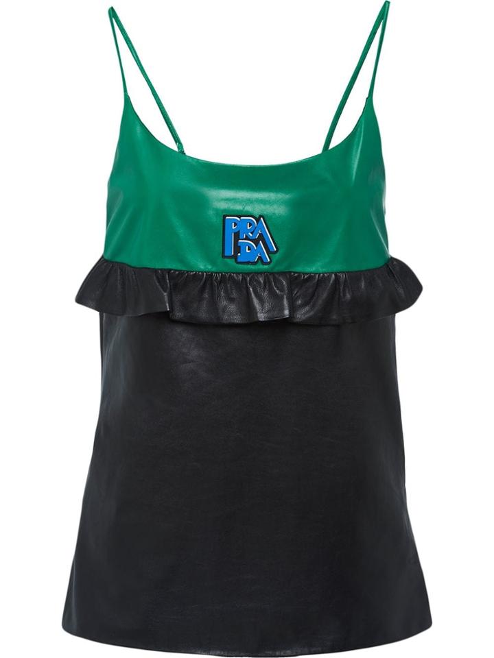 Prada Empire Line Ruffle Cami - Black
