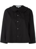Comme Des Garçons Comme Des Garçons Rouched Collar Shirt, Women's, Size: Small, Black, Cotton